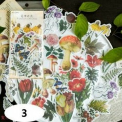 * 3 60db címke napló papír matrica Scrapbooking növények matricák telefon dekoráció JP