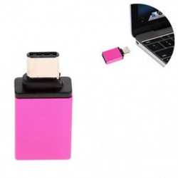 Rózsaszín OTG USB 3.1 Adatszinkron töltőadapter átalakító C típusú férfi és USB 3.0 nő Új