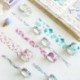 10 tekercs MUYA mintás-színes Washi dekor szalag - dekoratív öntapadós szalag - 4