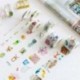 10 tekercs Lilaakác mintás színes Washi dekor szalag - dekoratív öntapadós szalag - 9