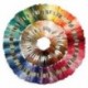 50db Multi Colors Skeins a hímzéshez varrással A pamut keresztszálas öltés