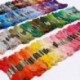 50db Multi Colors Skeins a hímzéshez varrással A pamut keresztszálas öltés