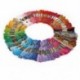 50db Multi Colors Skeins a hímzéshez varrással A pamut keresztszálas öltés