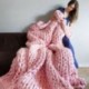 Bézs HOT Chunky gyapjú fonal Super Soft Bulky kar Kötés gyapjú Roving horgolás DIY