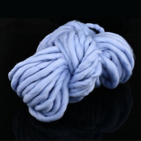 Kék Hot DIY Chunky gyapjú fonal Super Soft Bulky kar Kötés gyapjú Roving horgolás
