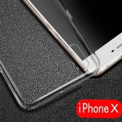 2PCS puha TPU átlátszó tiszta kristály hátsó bőr tok az Apple iPhone X készülékhez