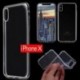 2PCS puha TPU átlátszó tiszta kristály hátsó bőr tok az Apple iPhone X készülékhez