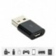 Fekete Micro USB női USB 2.0 csatlakozó adapter mobil telefonhoz 1db