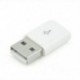 Fekete Micro USB női USB 2.0 csatlakozó adapter mobil telefonhoz 1db