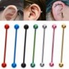 1db Rozsdamentes acél hosszú tüskés fülbevaló Piercing test ékszer ajándék kiegészítő