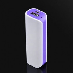 Lila ÚJ 2600mAh USB hordozható külső akkumulátortöltő Power Bank telefonhoz