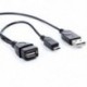 Micro USB Host OTG A nőstény Micro Micro tápkábel Samsung Galaxy Tablethez