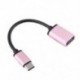 Rózsa arany USB C 3.1 C típusú férfi-USB női fém OTG szinkronizáló adatátalakító kábel