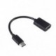 Fekete Fém USB C 3.1 C típusú férfi-USB női OTG szinkron adatátalakító adapterkábel