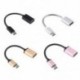 Ezüst USB C 3.1 C típusú férfi-USB női fém OTG adatszinkronizáló átalakító adapter kábel