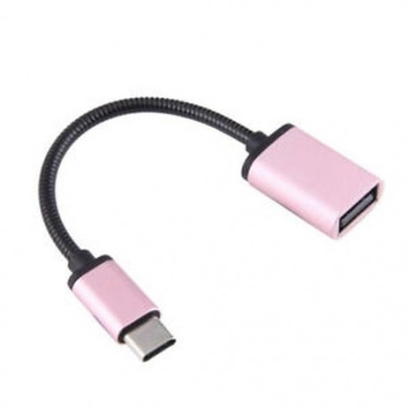 Rózsa arany USB C 3.1 C típusú férfi-USB női fém OTG adatszinkronizáló átalakító adapter kábel
