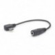 Micro USB 3,5 mm-es női jack fejhallgató fejhallgató fülhallgató audio zene adapter
