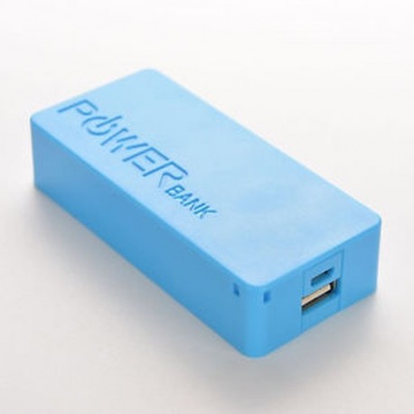 Kék 5600mAh 5V USB Power Bank 18650 Akkumulátortöltő tok DIY telefon telefonhoz