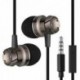 Fekete Sztereó 3,5 mm-es fül A fejhallgató fejhallgató Super Bass Music fülhallgató fülhallgató mikrofonnal