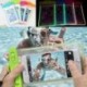 Rózsaszín Világító víz alatti tok vízálló száraz táska tok iPhone okostelefonokhoz