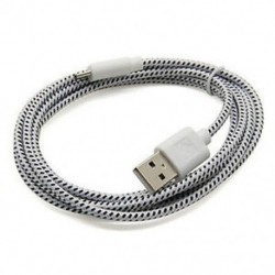 fehér 10FT kenderkötél Micro USB töltő A töltő szinkronizációs adat kábel kábele a mobiltelefonhoz JP