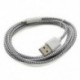 fehér 10FT kenderkötél Micro USB töltő A töltő szinkronizációs adat kábel kábele a mobiltelefonhoz JP