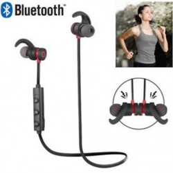 2 * Fekete Mágneses fülhallgató-fülhallgató vezeték nélküli Bluetooth fülhallgató nyakpánt fejhallgató