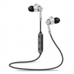 5 * Ezüst Mágneses fülhallgató-fülhallgató vezeték nélküli Bluetooth fülhallgató nyakpánt fejhallgató