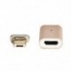 Arany Mágneses adapter Micro USB töltő kábel adat töltő Android Samsung ÚJ