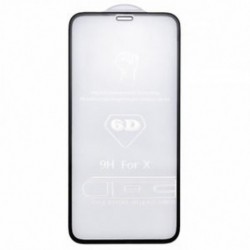 Az Iphone XS-hez 6D íves teljes fedettségű edzett üveg képernyővédő készülék iPhone X / XR / XS MAX számára
