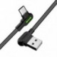 1,8 C típusú adatszinkronkábel 90 ° -os USB-szög USB-C 3.1 gyors töltőkábel