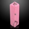 Rózsaszín Hordozható 2600mAh USB külső tápegység 18650 akkumulátor töltő mobiltelefonhoz