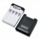 * 2 Black 4 Slot 5V 18650 Akkumulátor DIY Power Bank töltő Shell töltő tok 5600mAh / 10000mAh