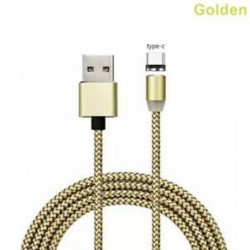 Arany (C típus) Samsung Android &amp  C-típusú fonott mágneses villámláshoz   USB töltőkábelhez