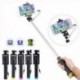 Fekete Hordozható meghosszabbítható monopod önálló pólusú vezetékes Selfie Stick mobiltelefonhoz