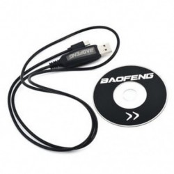 Fekete USB programozó kábel CD-vel a Baofeng BF-T1 Mini Walkie Talkie rádióhoz