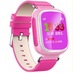 Rózsaszín 1db Anti-Lost Kids Biztonságos GPS Tracker SOS Call Smart Watch csukló Android IOS