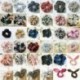 * 13 Kék Női rugalmas haj kötél gyűrű nyakkendő Scrunchie lófarok tulajdonosa virág haj zenekar