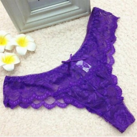 * 14 PURPLE M méret Forró szexi női tanga G-string V-string bugyi Knickers fehérnemű fehérnemű