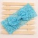 Rózsaszín 7PCS Baby Girls Kids csipke íj fejpánt Hairband Stretch Head Band kiegészítők