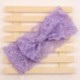Rózsaszín 7PCS Baby Girls Kids csipke íj fejpánt Hairband Stretch Head Band kiegészítők
