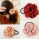 Rózsaszín Elasztikus kötél hajszalagok Scrunchie lófarok birtokosa rózsa virág haj kiegészítők