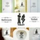 * 11 WC-ülés WC fali matrica Vinyl Art levehető fürdőszoba falfestmény otthon DIY dekoráció