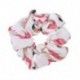 fehér Női haj kötél gyűrű nyakkendő Scrunchie lófarok tartó Flamingos rugalmas haj zenekar