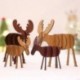 Kis dió színű Fa karácsonyi elk szarvas díszek Xmas fa függő dekoráció dísz medál legjobb ajándék