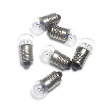 10 db E10 2.5V 0,3A miniatűr csavarmenet Elektromos kísérlet Izzó csavaros lámpa gyöngyök