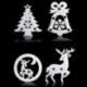 Jávorszarvas 2PCS Christmas White Elk Bell szarvas díszek Xmas fa díszek Party Decor