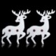 Jávorszarvas 2PCS Christmas White Elk Bell szarvas díszek Xmas fa díszek Party Decor