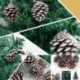 1db 14x15cm-es Tölgy színű Rénszarvas alakú fa dísz - Karácsonyi dekoráció
