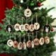 1db 14x15cm-es Tölgy színű Rénszarvas alakú fa dísz - Karácsonyi dekoráció